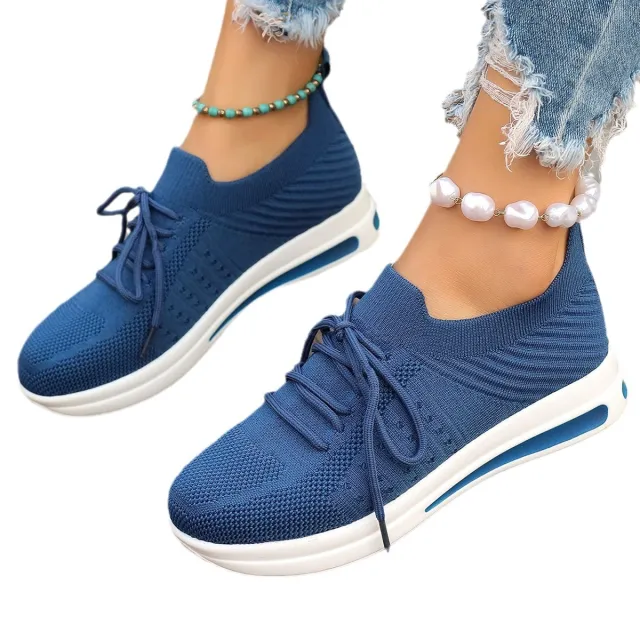 Women's Fashion Casual Fly knit Sneakers Blue - Shop at LoveMi