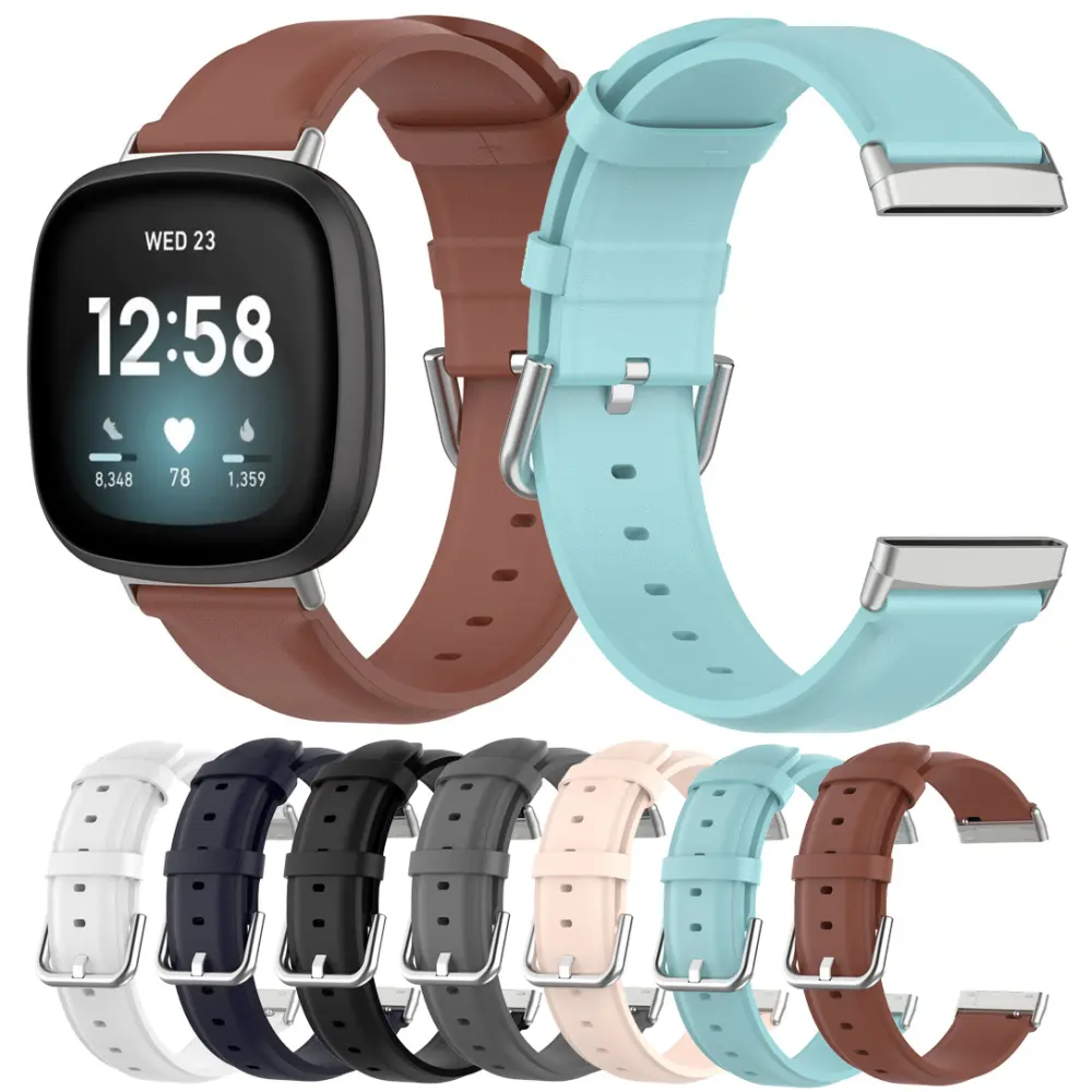 Suitable for Round-end Leather Watch Straps Solid-color Wristbands All