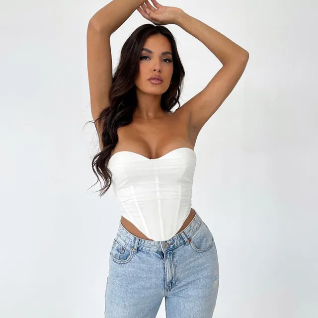 Casual Solid Color Top White - Shop at LoveMi