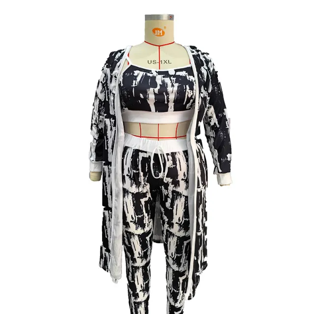 Top Sling High waisted Trousers Casual Temperament Three piece Suit White - Shop at LoveMi