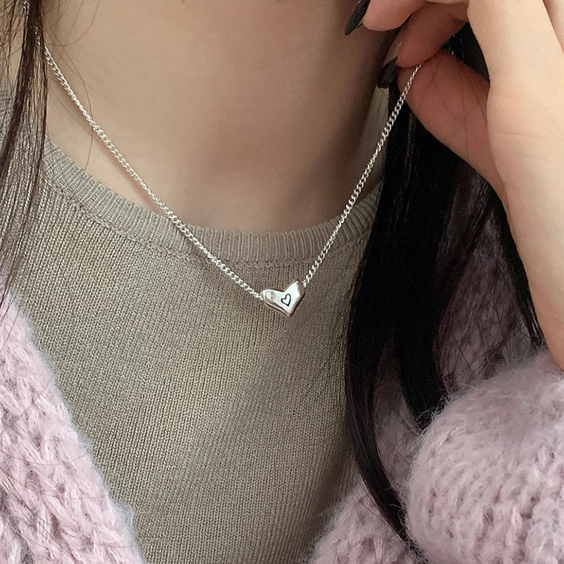 S925 Sterling Silver Graffiti Love Necklace For Women