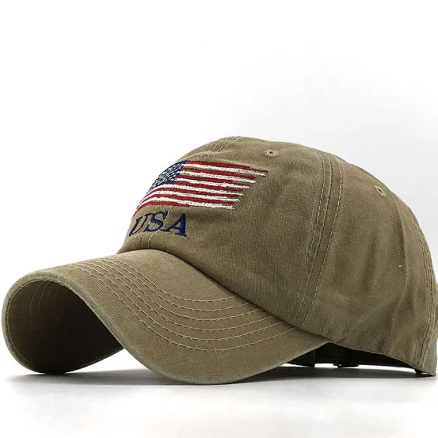 Washed Distressed Letters Baseball Cap All match Trendy Men And Women Khaki - Shop at LoveMi