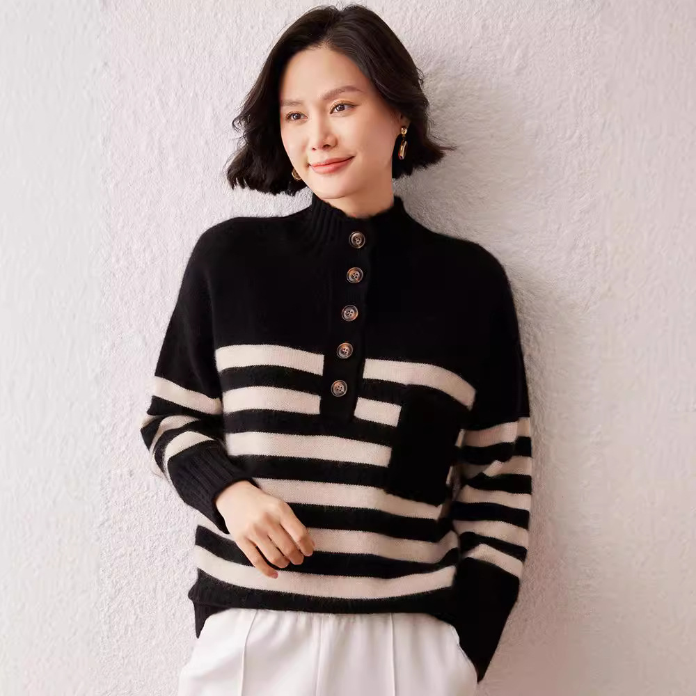 Cashmere Sweater Striped Sweater - Image 3