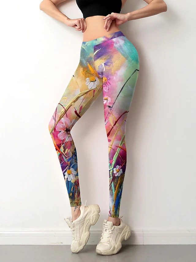 Title 7, Pantalon de yoga sport avec motif floral au bas...