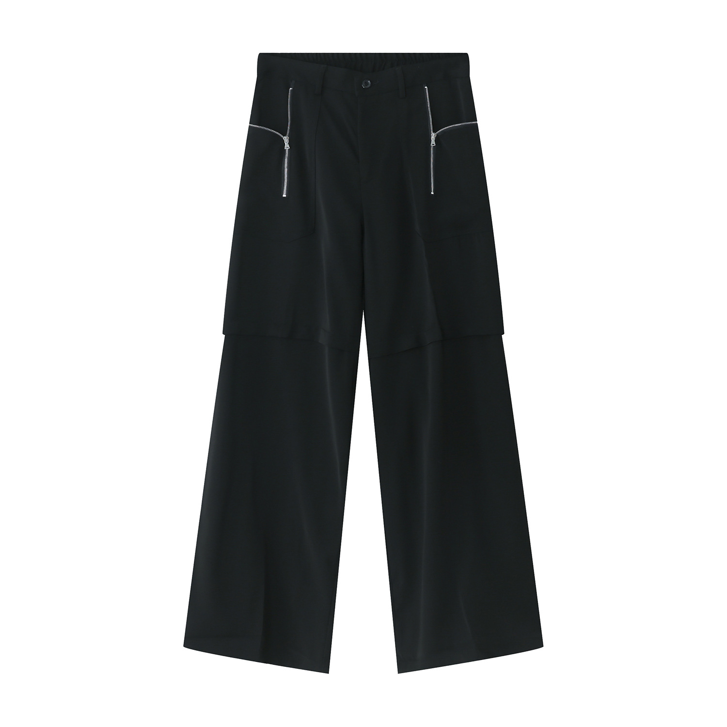 Spring Loose Casual Hip Hop Workwear Trousers Personalized Pocket Zipper