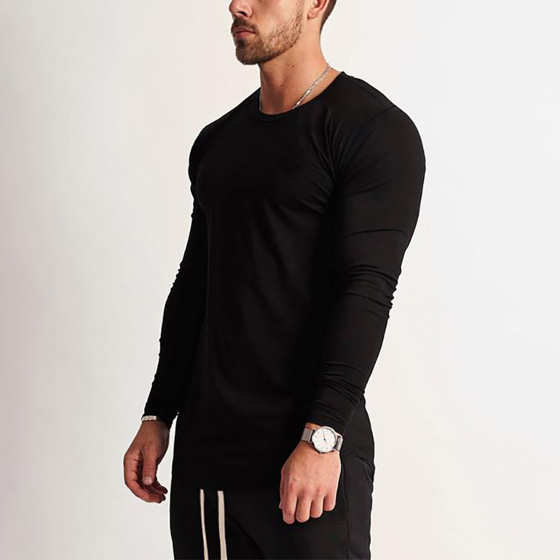 Title 6, Maglia Uomo Fitness Manica Lunga Girocollo Slim...