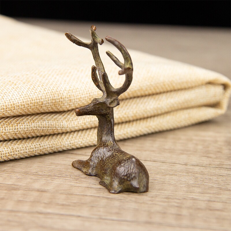 Title 3, Retro Purple Bronze Deer Decoration Alloy Deer ...