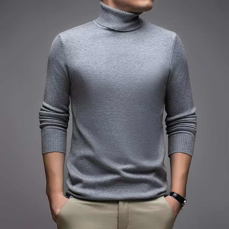 Knitted Shirt With Collar And Base Thick Black Thread Jacket