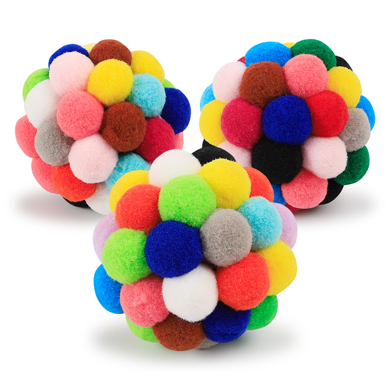 Pet Toy Vocal Ball Colorful Plush