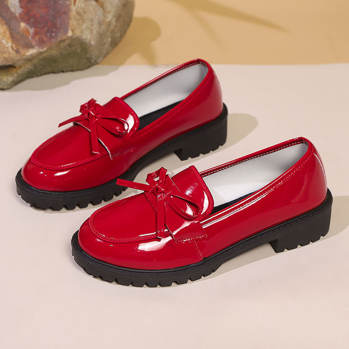 Bow Low-Heel Loafers, picture 5 of 7