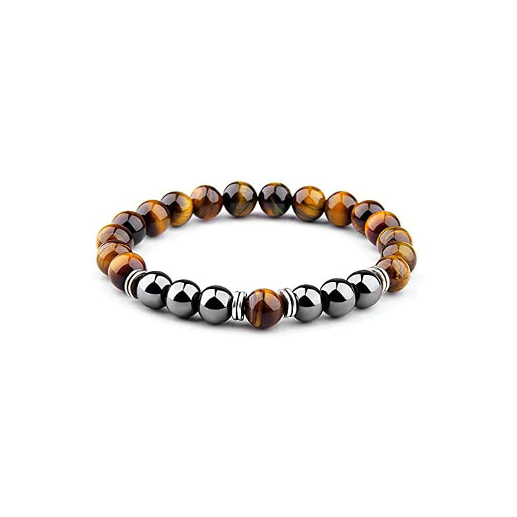 Tigereye & Haematite Bracelet Close-up