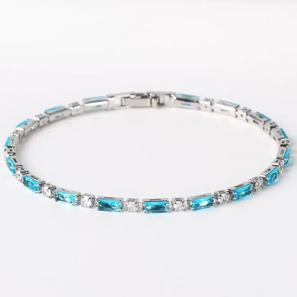 Luxury, High-end Glass Tennis Bracelet Jewelry