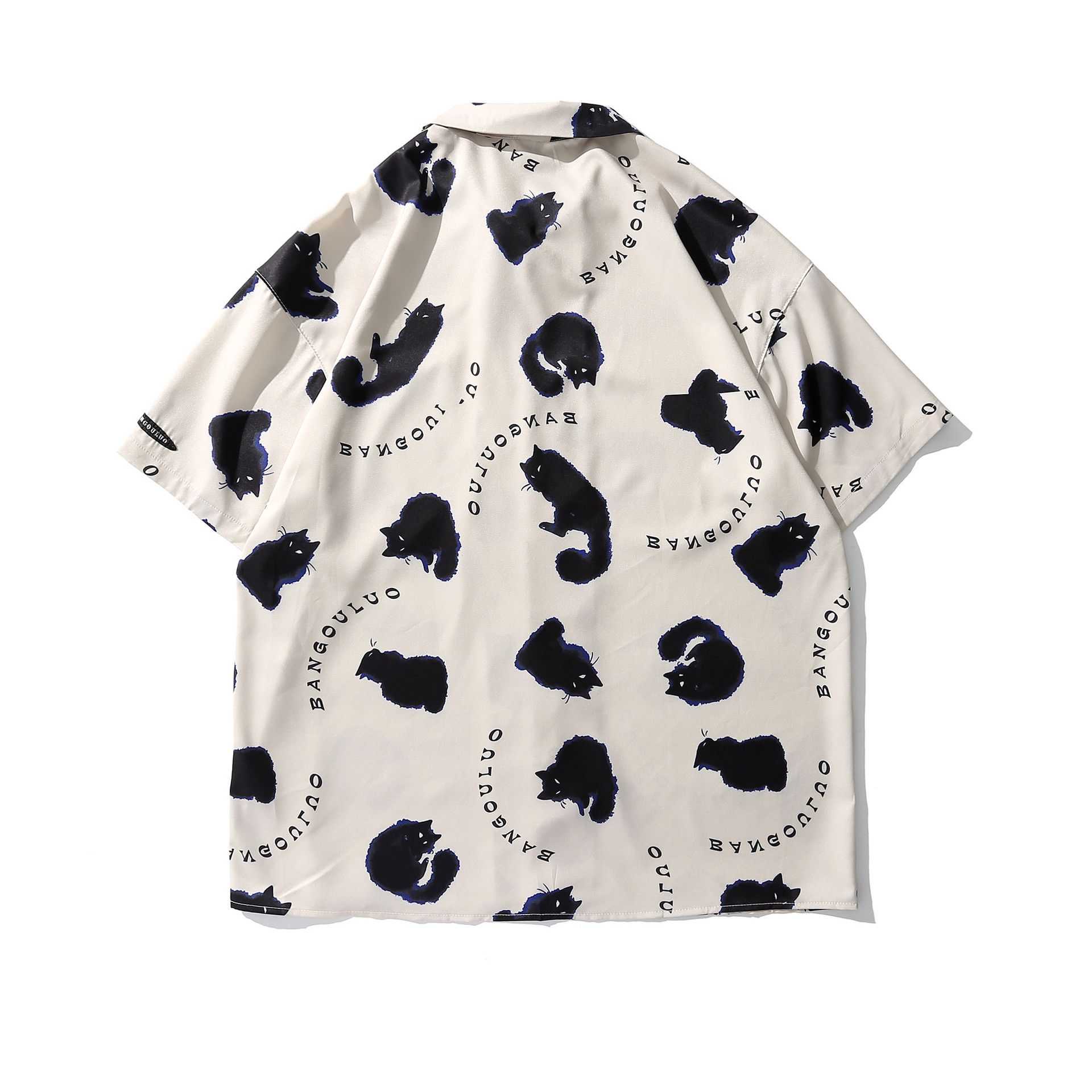 Title 2, Herren Hip Hop Shirt mit Katzen-All-Over-Print,...