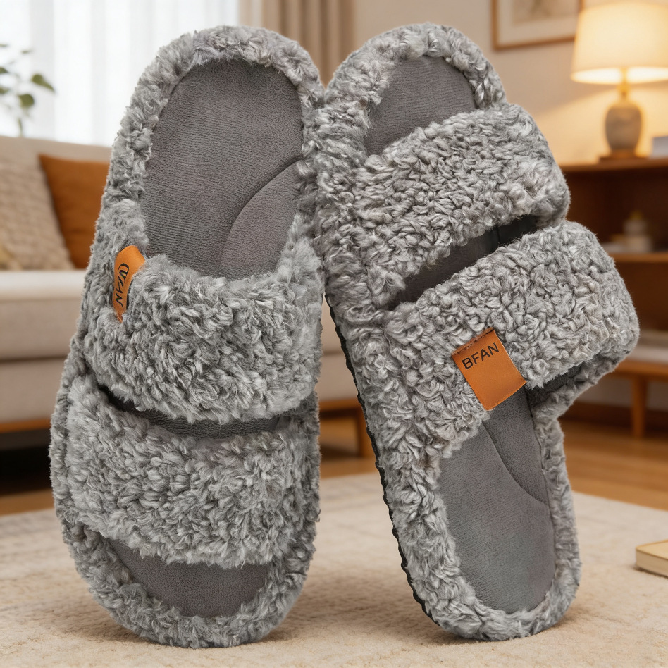 Silent Minimalist Cotton Slippers For Men And WomenWith A Soft