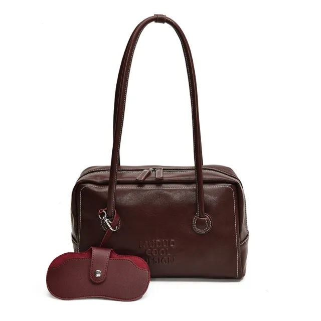 Casual Tote Bag Retro Fashion Large Capacity Shoulder Bag Red - Shop at LoveMi