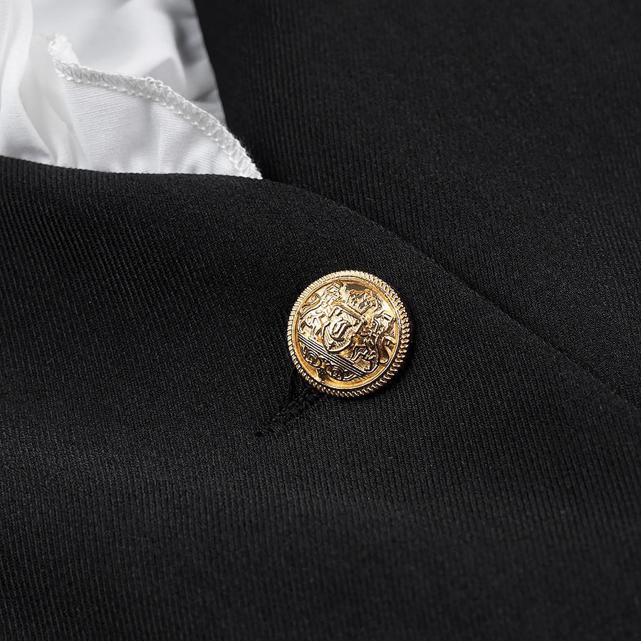 Patchwork Solid Color Buttons A- Line Suit Shirt Dress