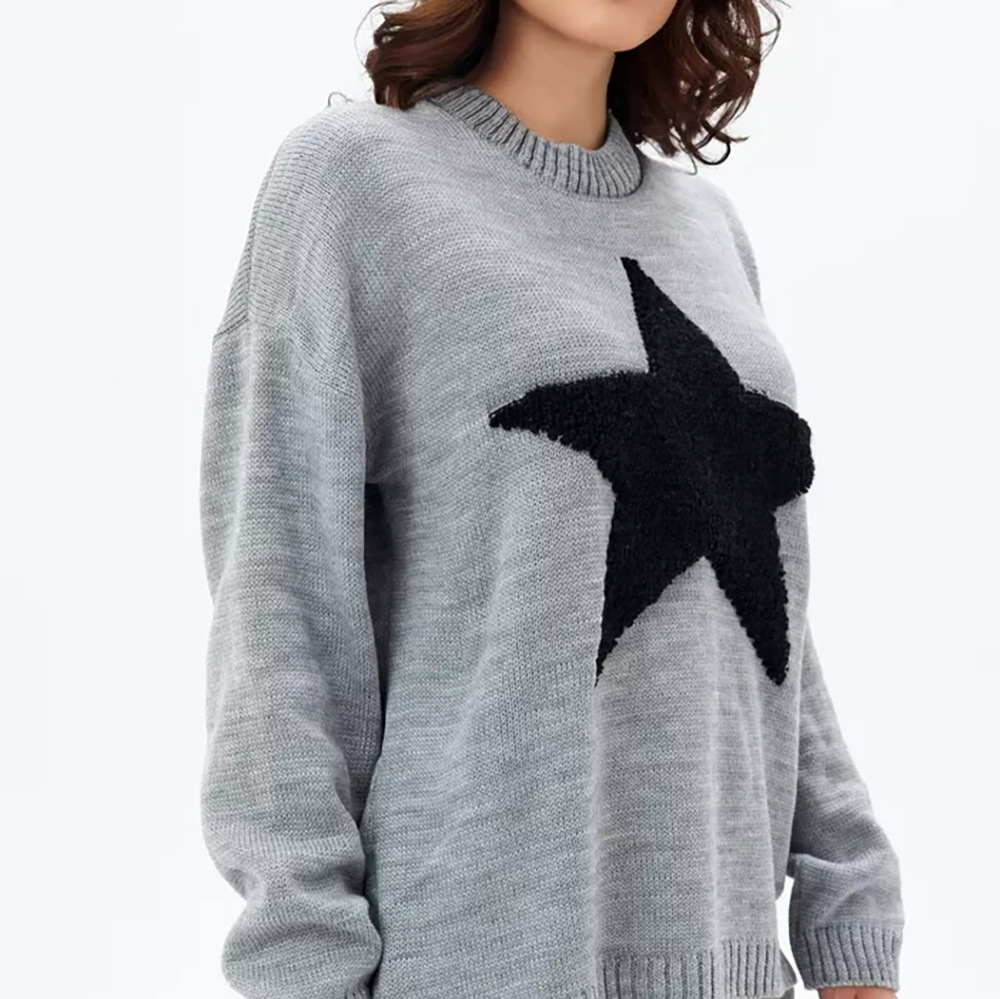 Women's Sweater Pullover Round Neck Thread