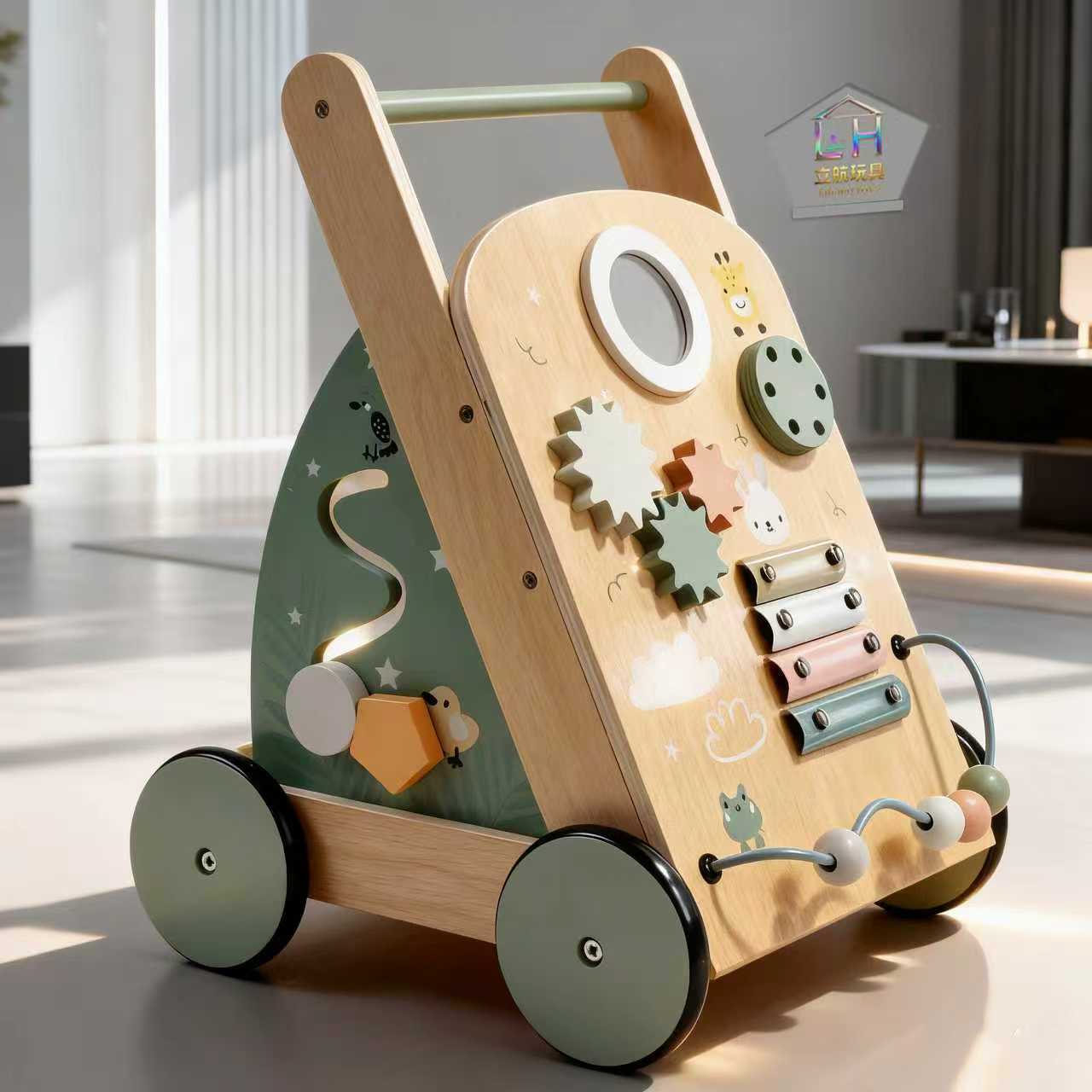 Wooden Infanttoddler Walker Stroller