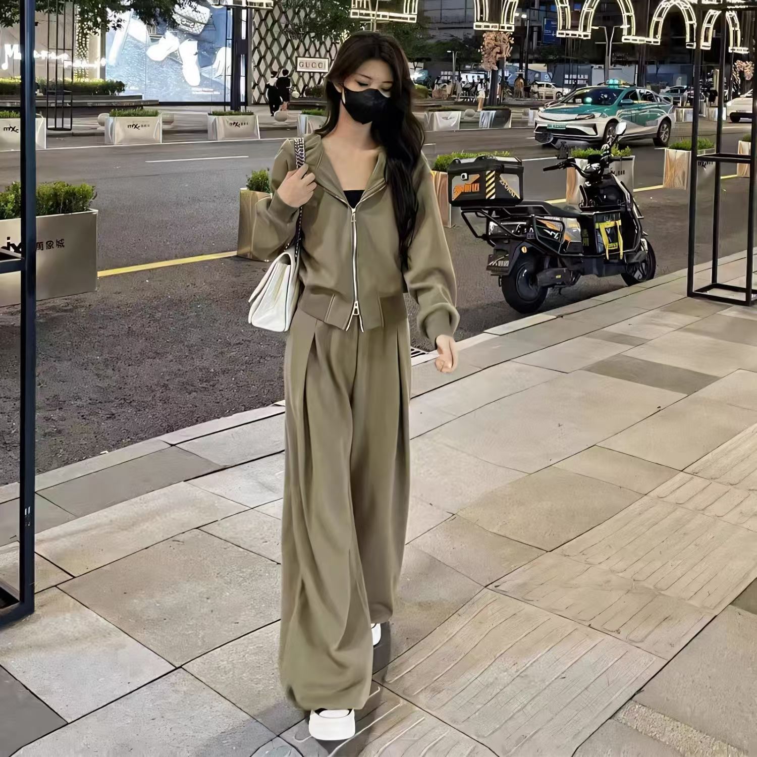 Sports Korean Style Loose Slimming And Fashionable Sweater Casual Two-piece Suit