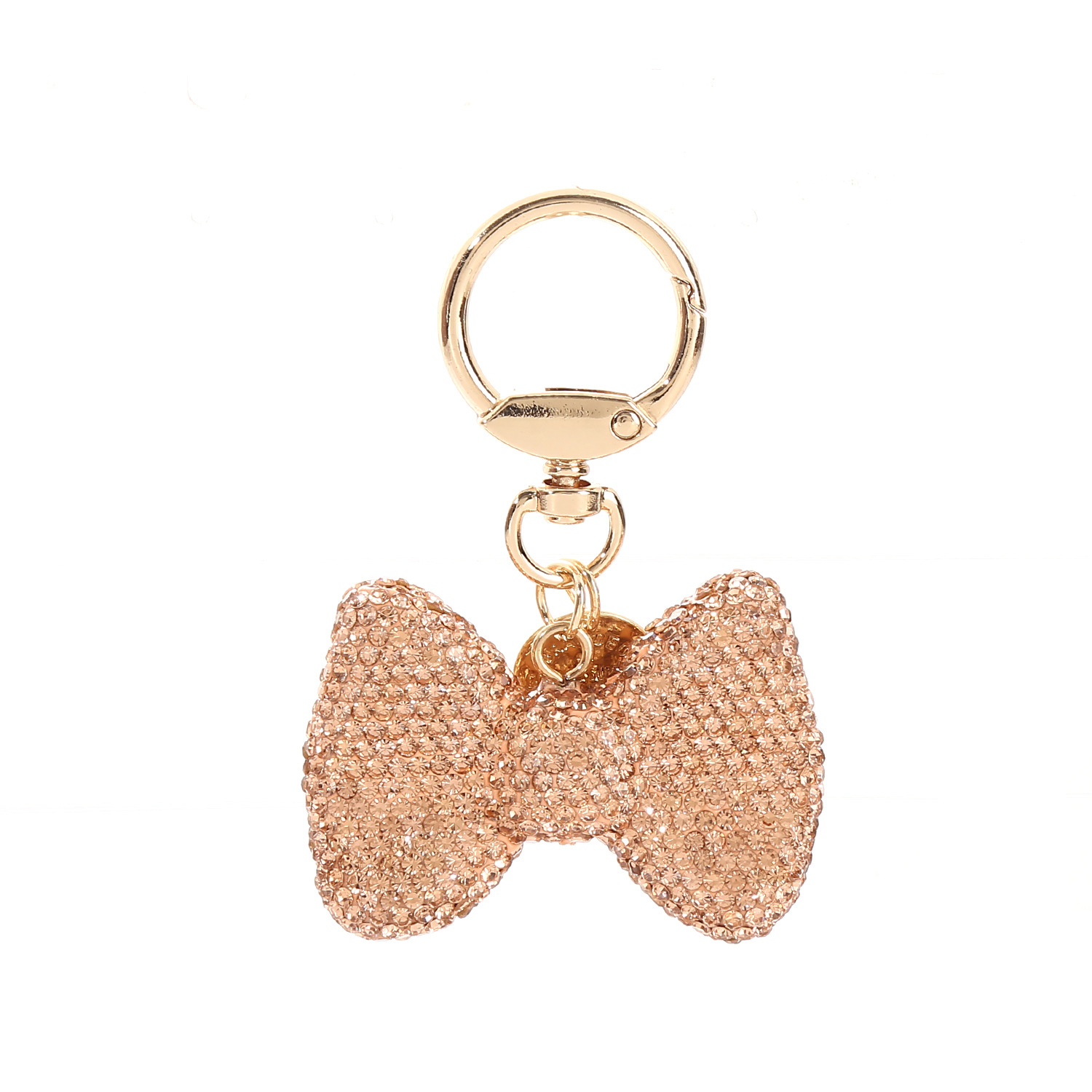 Rhinestone Bow Car Key Ring Earphone Sleeves Pendant Backpack Hanging Ornament