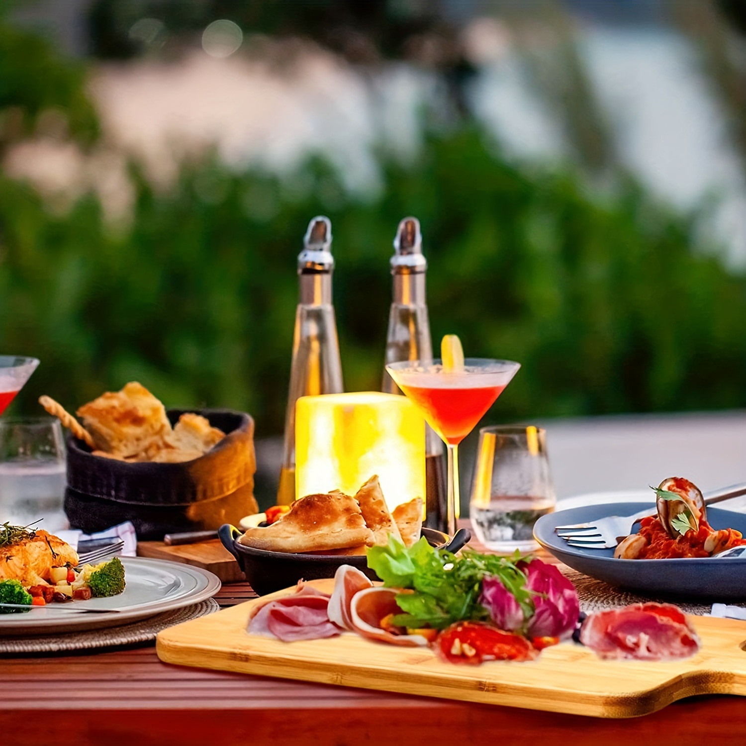 لوح تقطيع البيتزا من الخيزران للاستخدام المنزلي