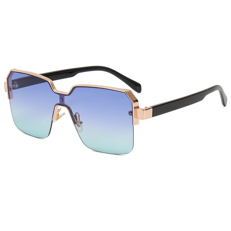 Minimalist Light Luxury Half Frame Sunglasses For Fashion Shows