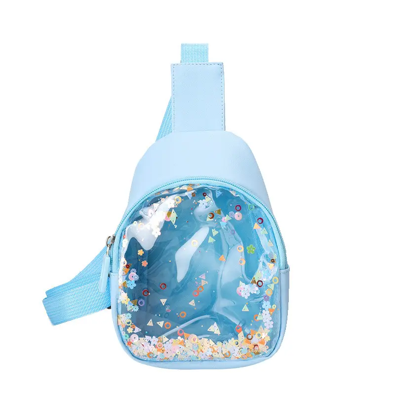 Solid Color PU Leather Children's Chest Pack