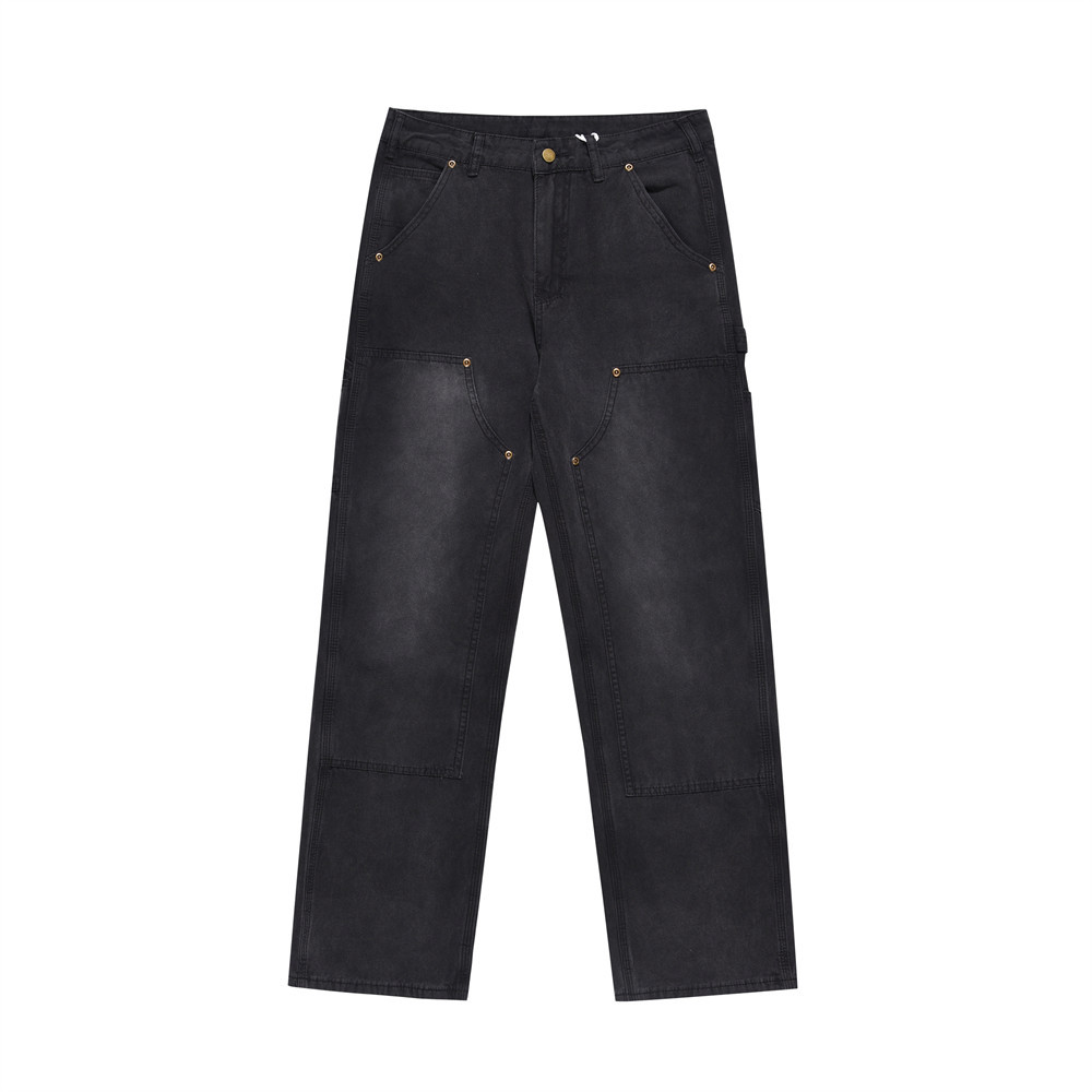 Washing Water Denim Straight-leg Trousers Men