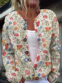 3D Digital Printing Cardigan Knitted Coat Women - Hwj0Bed7Bc-S - View 1