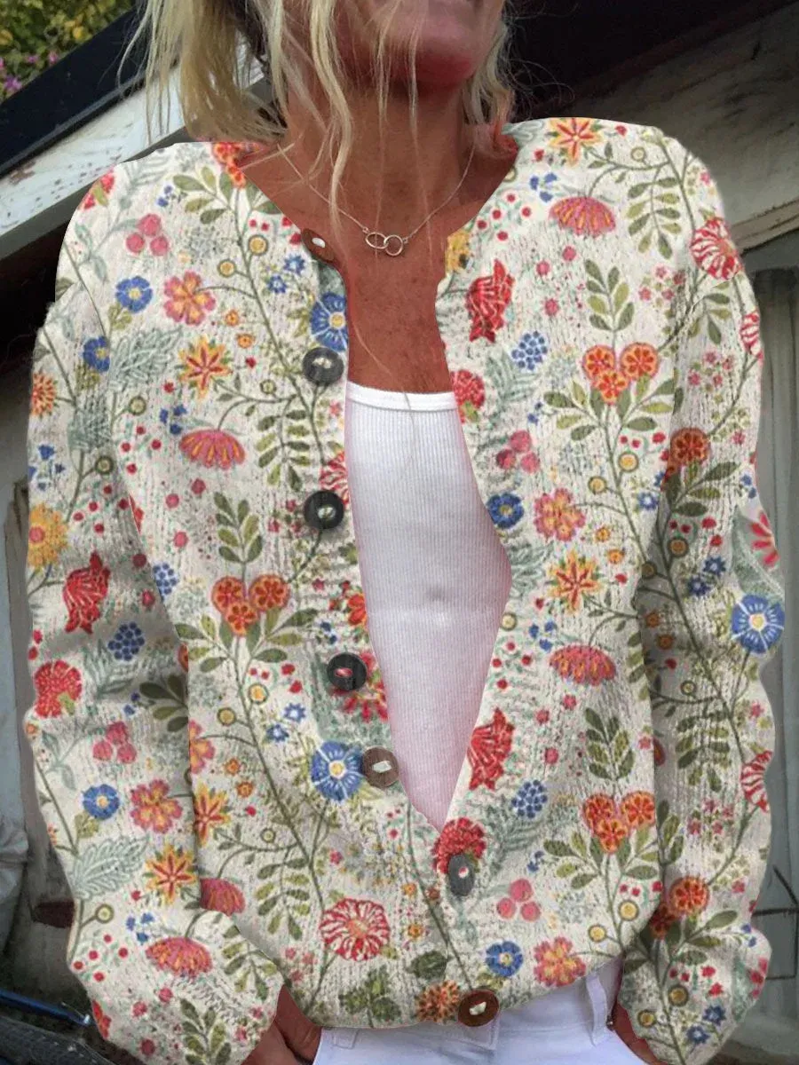 3D Digital Printing Cardigan Knitted Coat Women - Hwj0Bed7Bc-Xxxl