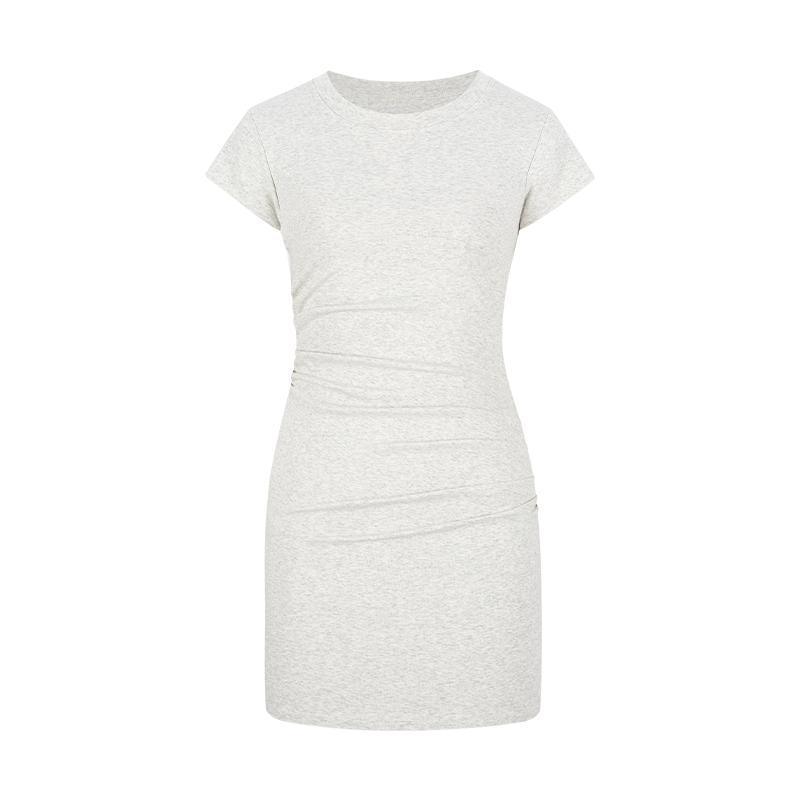 Figure-flattering Basic Short-sleeve Dress