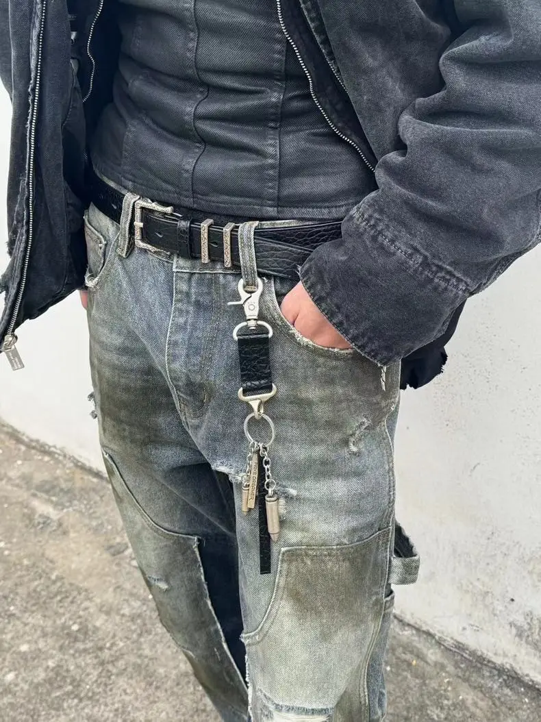 Loose Flared Pants-type Mud Dyed Dirty Jeans