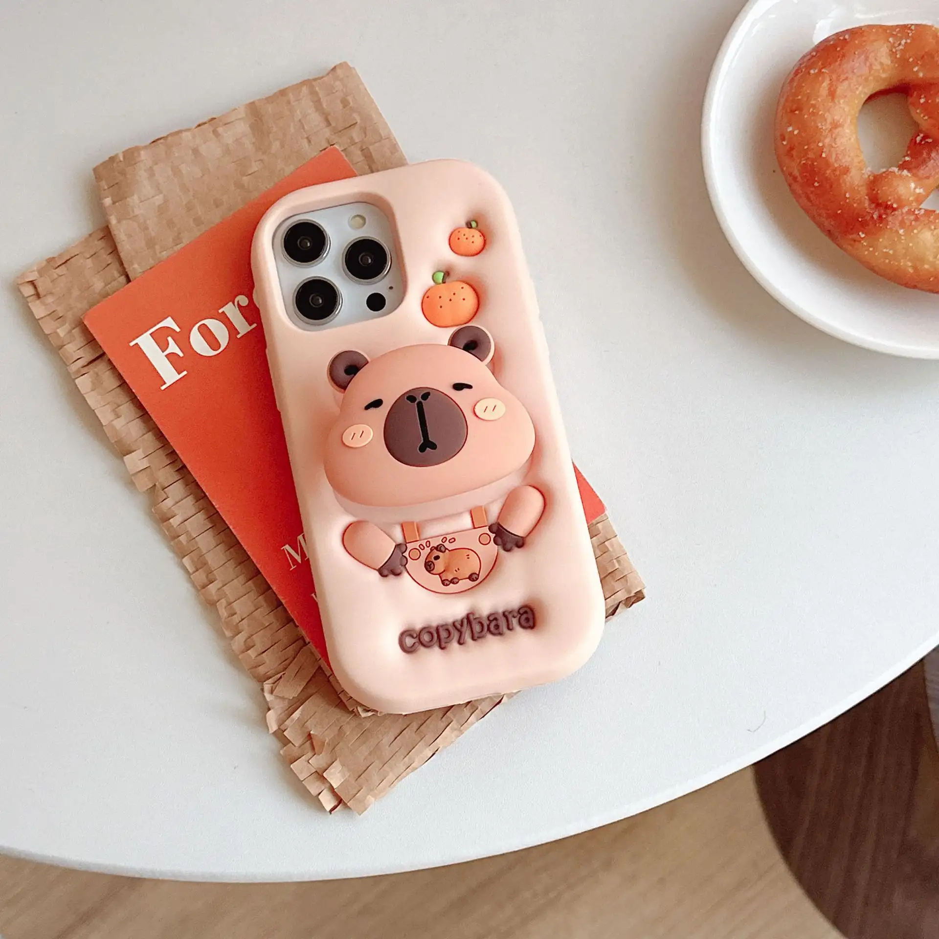 Cartoon Stand Holder Capybara  1413 Case For  111615 Pro Max