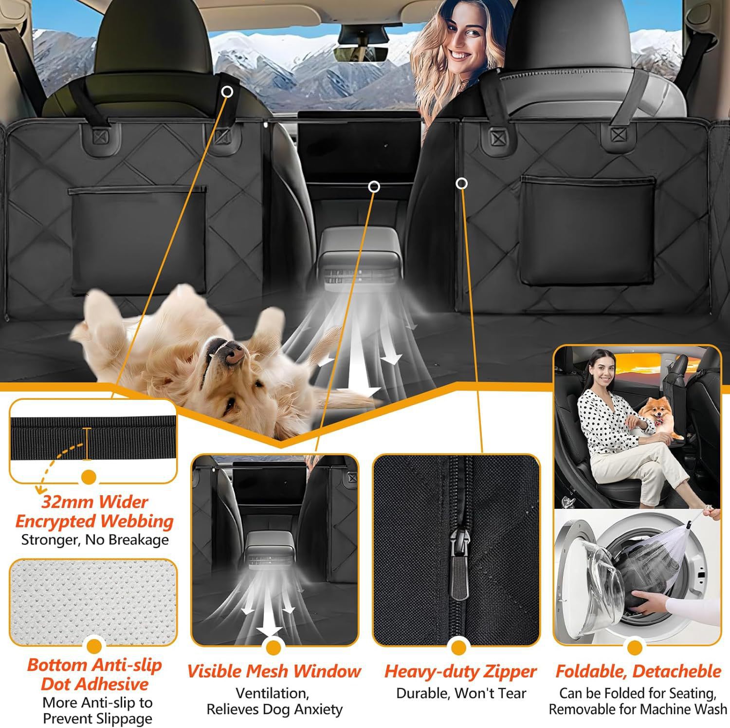 Car With Load-bearing Board Pet Car Mat detail photo 4