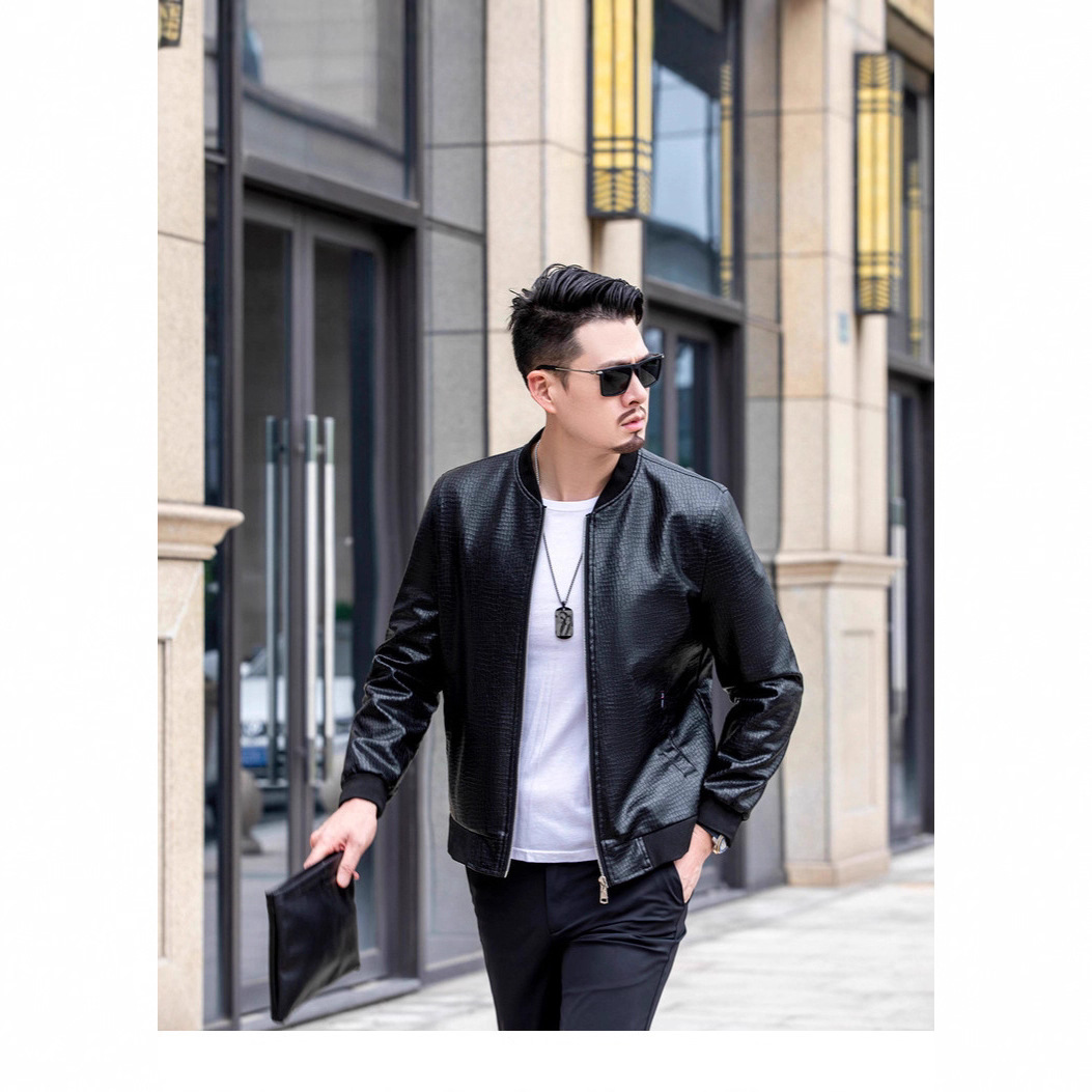 Ice Crack Pattern Fleece Lined New Mens Jacket 3