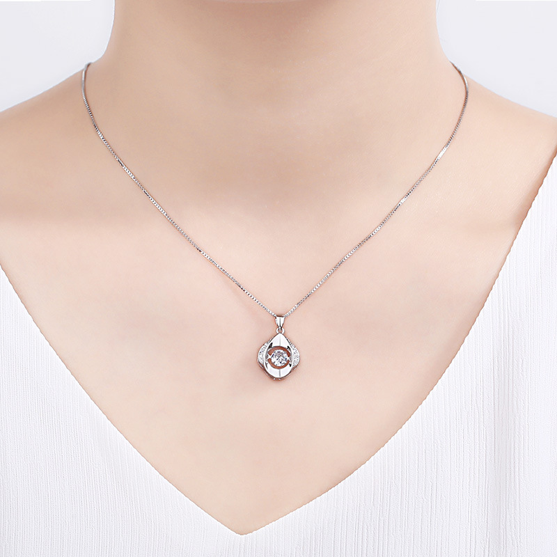 Necklace Pulsatile Heart Smart Pendant Water Drop