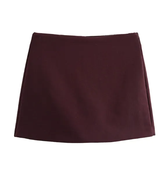 Women's Fashion Waist controlled Slim fit Multi color Culottes Dark Red - Shop at LoveMi