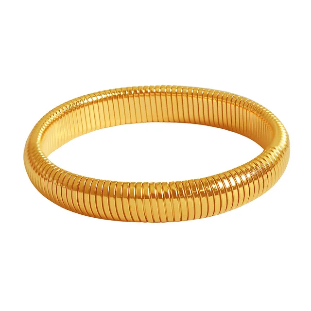 Retro Minimalist Stretch Ring Bracelet Sz01 Gold - Shop at LoveMi