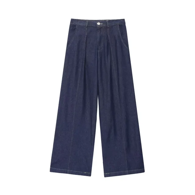 Women's Casual Temperament Blended Shirt Wide Leg Pants Pants L - Shop at LoveMi