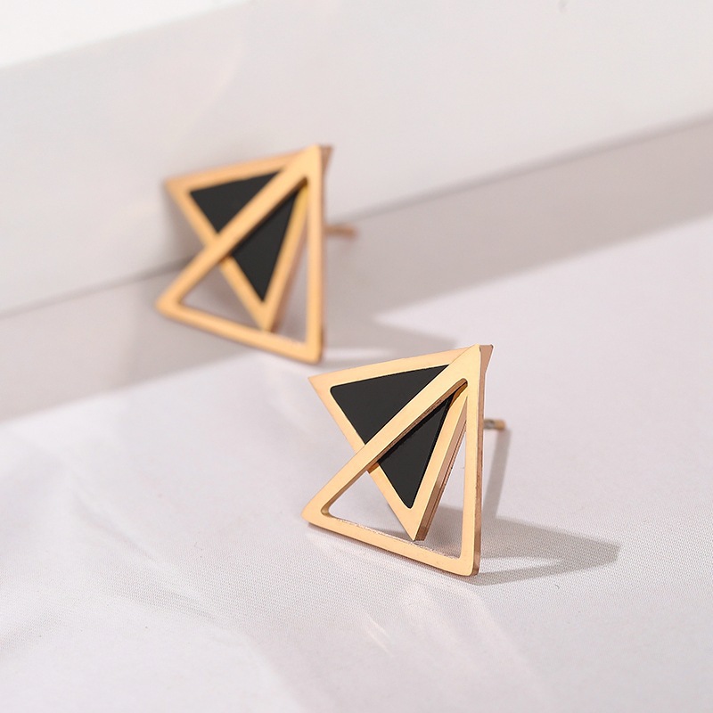 Titanium Steel Ear Studs Women's Simple Tassel