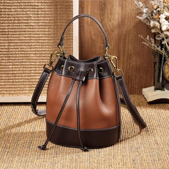 Fashion Casual All match Retro Shoulder Bag Brown - Shop at LoveMi