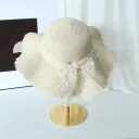 Lace Bow Beige