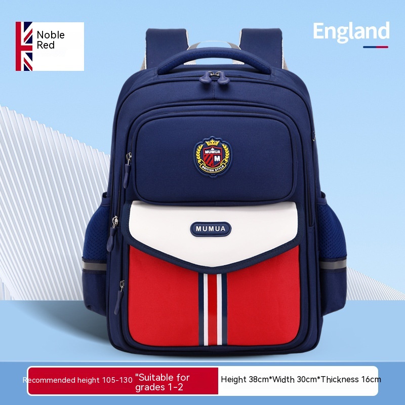 Primary School Student Waterproof Spine Protection Waist Support Large Capacity Backpack Oxford Cloth For Boys And Girls - Image 35