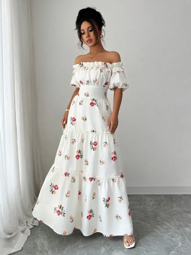 Printed Elegant Fashion Commuting Casual Comfortable Dress Color - Shop at LoveMi