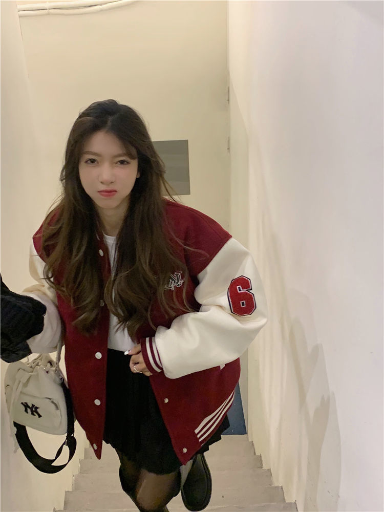 Baseball Uniform Women's Thickened Thermal Quilted Coat