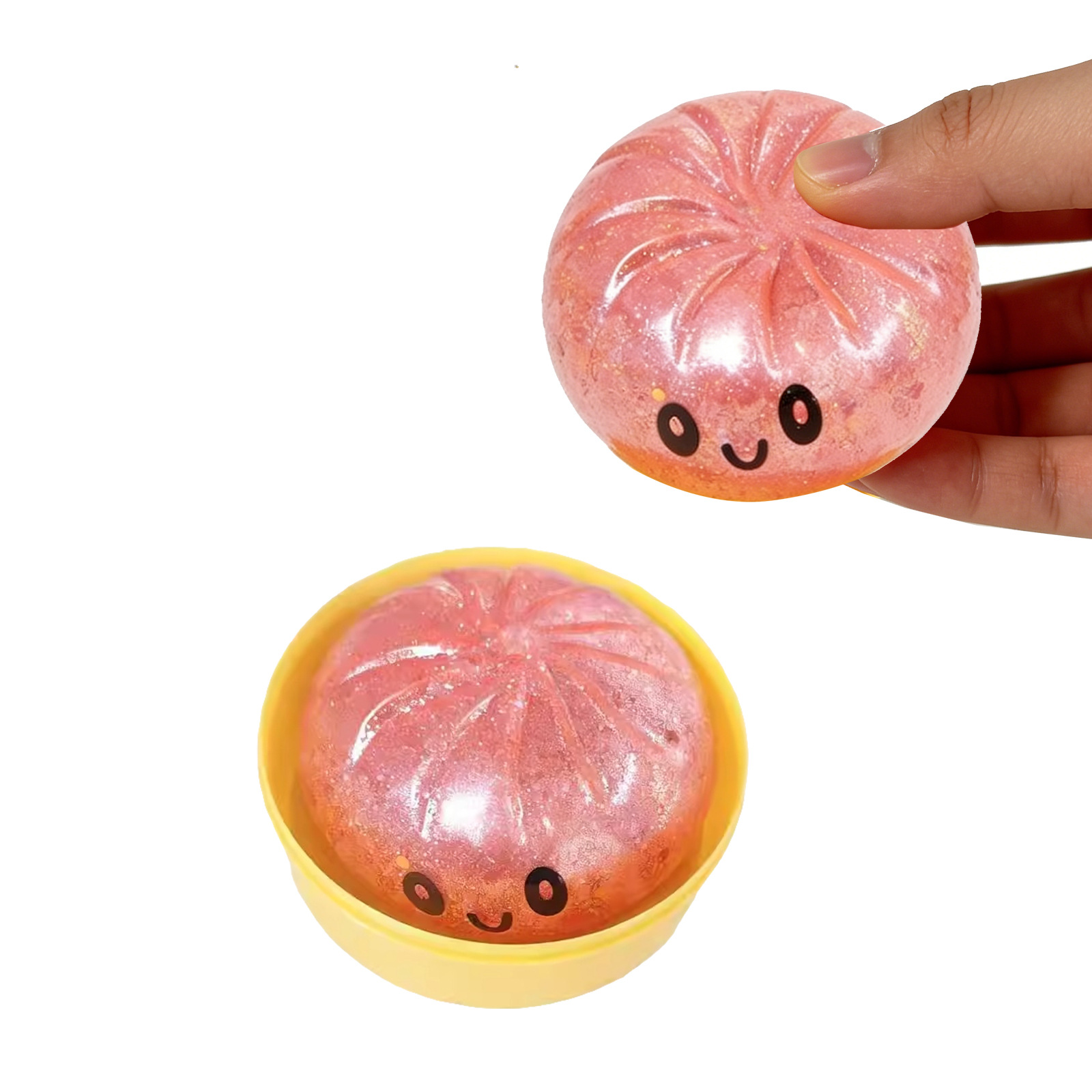 Glittery Emoji-faced Steamed Bun