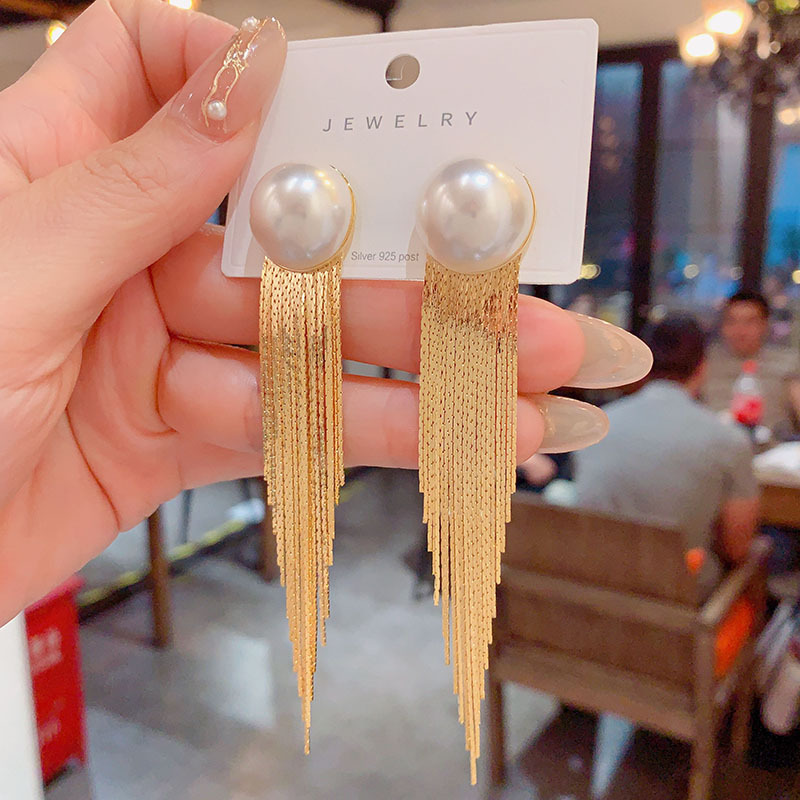 Exaggerated Long Tassel Large Earrings