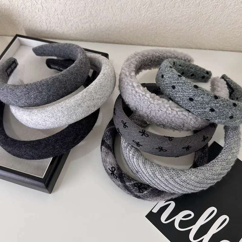 Women's French Retro Dots Knitted Headband