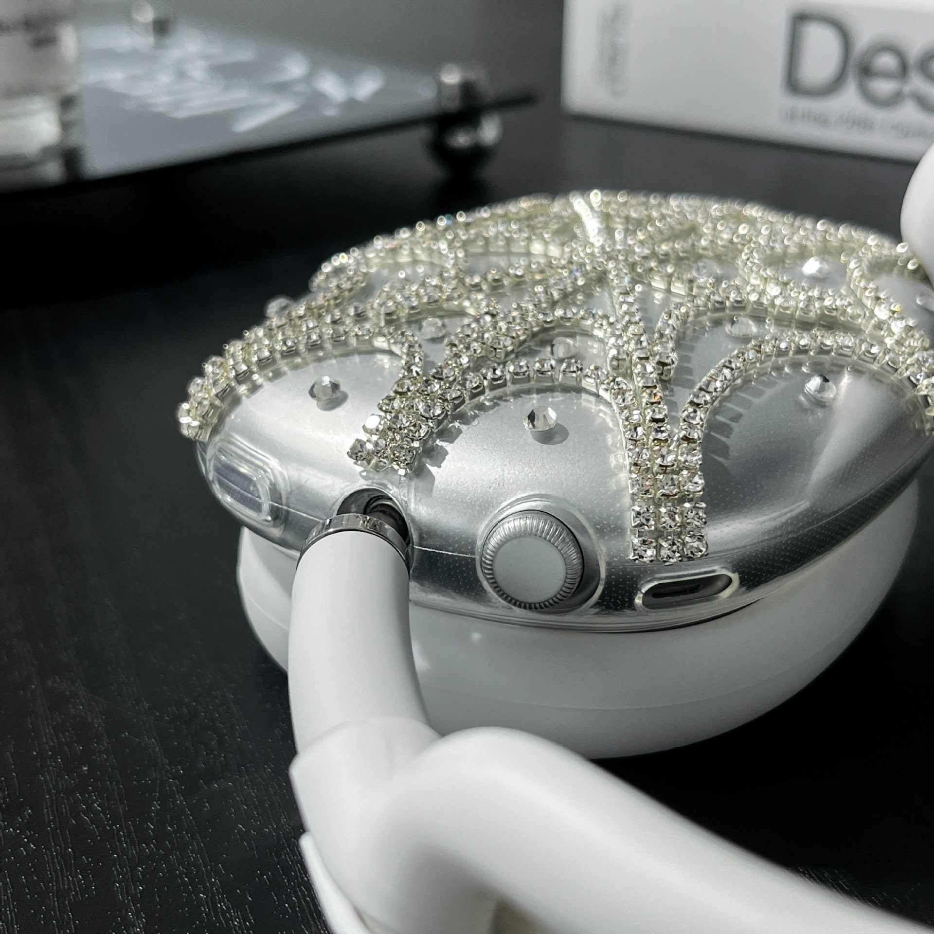 Title 4, Headset Protective Cover Diamond Studded By Han...