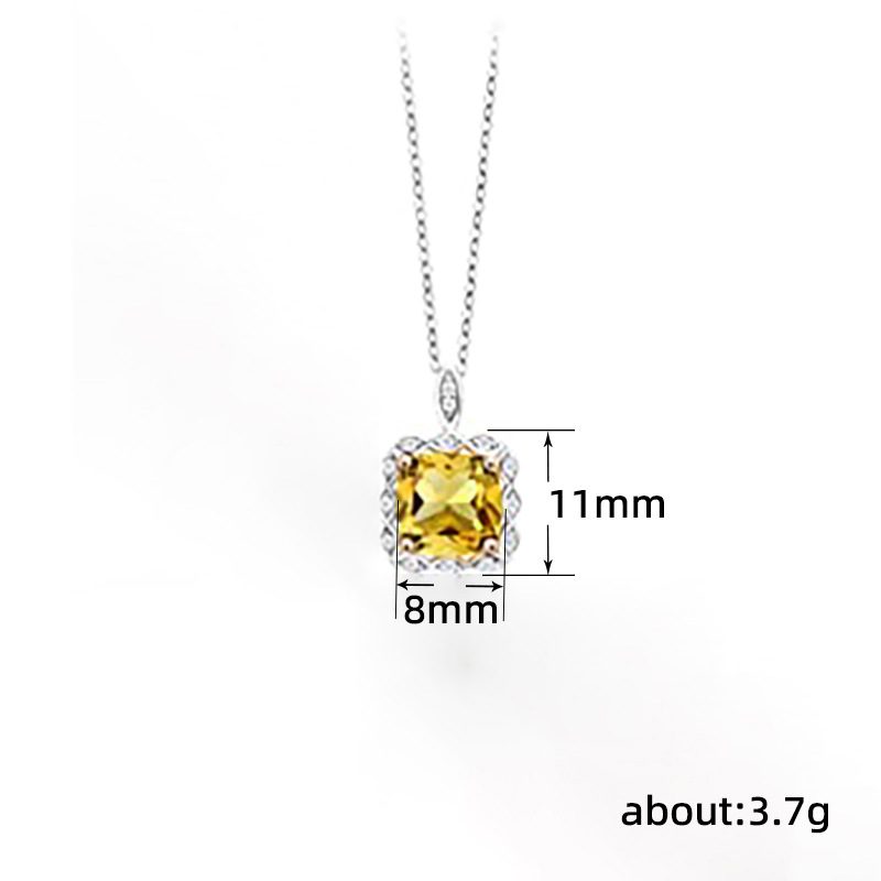 French Cube Sugar All-match Pendant European And American Micro-inlaid